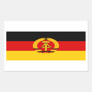DDR-Flagge Rechteckiger Aufkleber