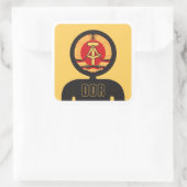 DDR-Flaggenavatar Quadratischer Aufkleber (Tasche)