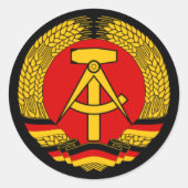 DDR in Ostdeutschland Runder Aufkleber (Vorderseite)
