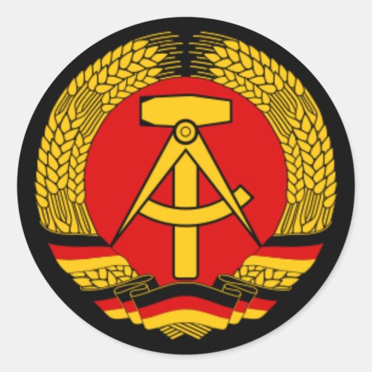 DDR in Ostdeutschland Runder Aufkleber (Vorderseite)