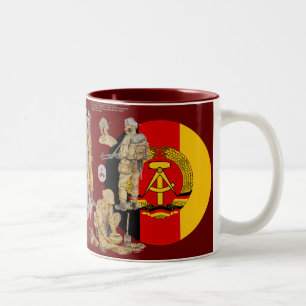DDR-Ostdeutsch-Grenzwache Zweifarbige Tasse