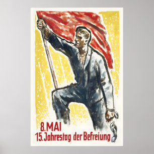 DDR-Propagandaplakat 8. Mai Befreiungstag Poster