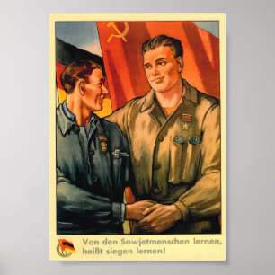 DDR-Propagandaplakat aus der Ära Poster