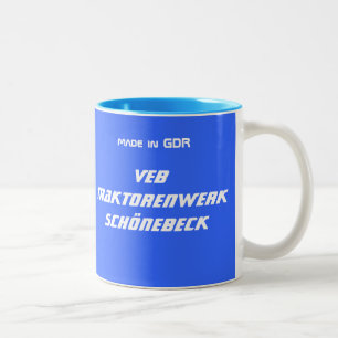 DDR Reklametasse Zweifarbige Tasse