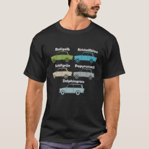 DDR Trabi alle Farben der kultigen Pappe T-Shirt
