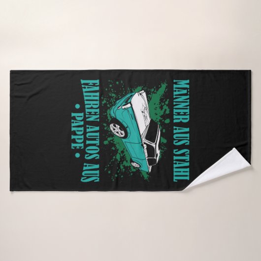 DDR Trabi "Männer aus Stahl, fahren Autos aus Papp Badehandtuch (Badehandtuch)