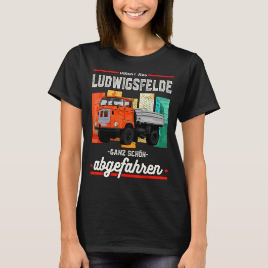 DDR Truck IFA W50 Sprichwort Retro T-Shirt (Vorderseite)