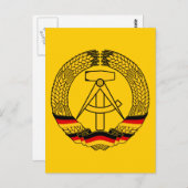 DDR-Wappen/Deutschland-Staat-Siegel Postkarte (Vorne/Hinten)