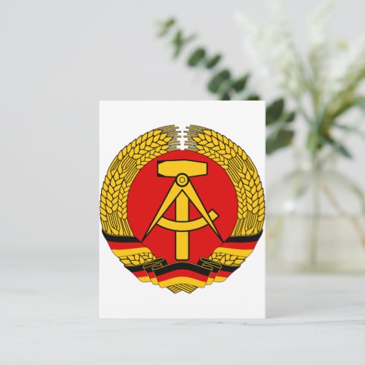 DDR Wappen Postkarte (Stehend Vorderseite)