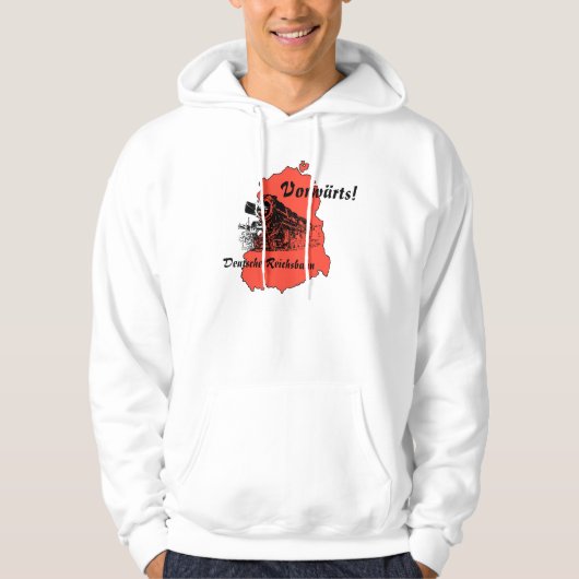 DDR Werbedesign  "Deutsche Reichsbahn" Hoodie (Vorderseite)