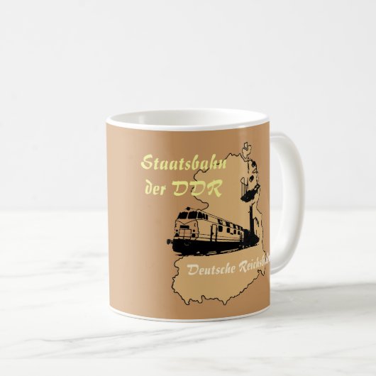 DDR Werbedesign Deutsche Reichsbahn Kaffeetasse (VorderseiteRechts)