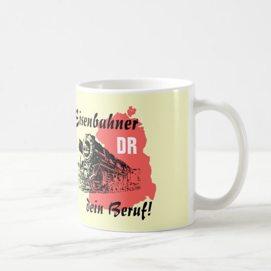 DDR Werbedesign Eisenbahnerberuf Kaffeetasse (Rechts)