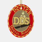 DDS DOCTOR DENTAL OPERATION CHRISTMAS ORNANATION KERAMIK ORNAMENT (Rechts)