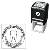 DDS-Zahnlogo, Name, Website-URL Permastempel (Beispiel)