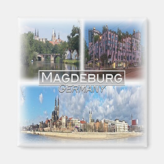 DE0106 Europa, Deutschland, Magdeburg, Kühlschrank Magnet (Vorne)