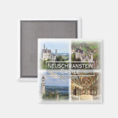 DE0112 Europa, Deutschland, Schloss Neuschwanstein Magnet (Vorderseite/Rückseite)