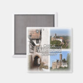 DE0135 Europa, Deutschland, Wartburg, Kühlschrank Magnet (Vorderseite/Rückseite)