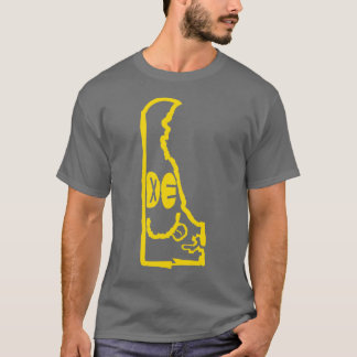 DE Augen Delaware Grunge Lächelndes Gesicht Schwar T-Shirt
