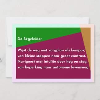 De Begeleider Dankeskarte