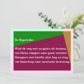 De Begeleider Dankeskarte (Stehend Vorderseite)