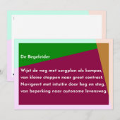 De Begeleider Dankeskarte (Vorne/Hinten)