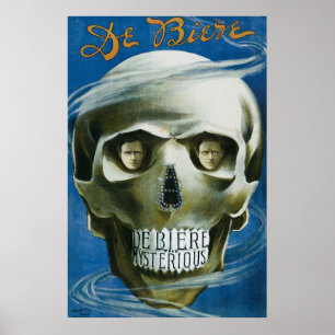 De Biere ~ Der geheimnisvolle Magier Vintage Magie Poster