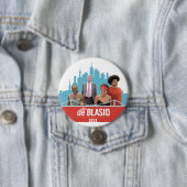 De Blasio für Bürgermeister Button (Beispiel)