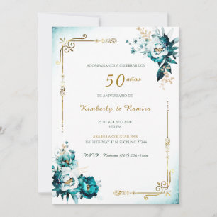 De Boda 50. Aniversario mit Vintage-Spitze Einladung