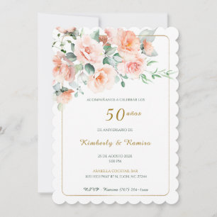De Boda 50. Jubiläum mit Vintage-Spitze Einladung