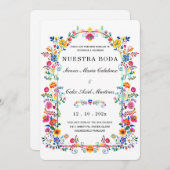 De Boda Mexicanas llenas de color Einladung (Vorne/Hinten)