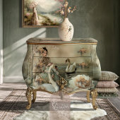 De bonne grâce Bouffant Portrait & Swan Seidenpapier