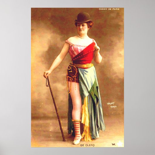 De Clercq Entertainer des Casino de Paris 1890 Poster (Vorne)