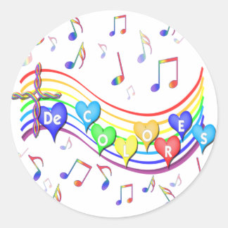 De Colores Musikteam Runder Aufkleber