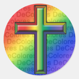 De Colores und Queraufkleber Runder Aufkleber