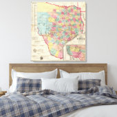 De Cordovas Karte von Texas Leinwanddruck (Insitu (Schlafzimmer))