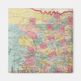 De Cordovas Karte von Texas Magnet