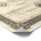 De Cordovas Karte von Texas Poster (Ecke)