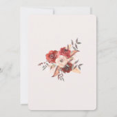 De Cumpleaños Terracota Borgoña Einladung (Rückseite)