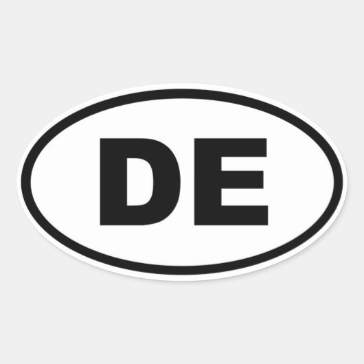 DE Delaware Ovaler Aufkleber (Vorderseite)