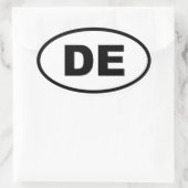DE Delaware Ovaler Aufkleber (Tasche)