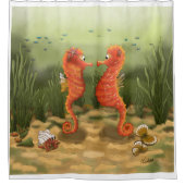 DE Duschvorhang Seepferdchen (Vorderseite)