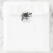  DE | EN | FR | Trauersiegel -  Schwarze Rose Runder Aufkleber (Tasche)