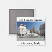 De Ferrari Square, Genua, Italien Magnet (Vorderseite/Rückseite)