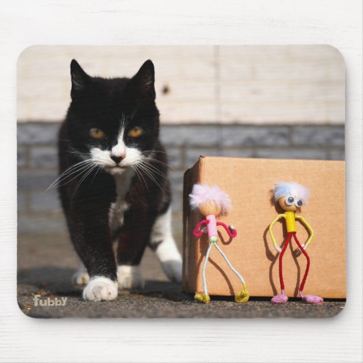 De Fubby's verstoppen zich voor de kat Ping. Mousepad (Vorne)