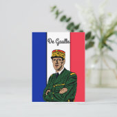 De Gaulle Postkarte (Stehend Vorderseite)