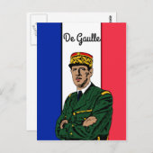 De Gaulle Postkarte (Vorne/Hinten)