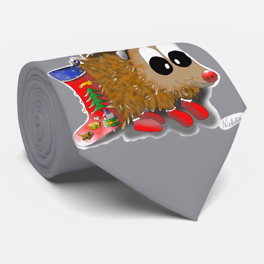 DE/GB Krawatte Igel/ Tie hedgehog (Gerollt)