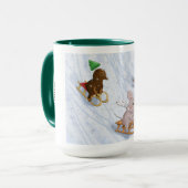 DE/GB Tasse rodeln / Mug sledding (Vorderseite Links)