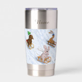 DE/GB Thermobecher rodeln/Thermal mug sledding (Vorderseite)