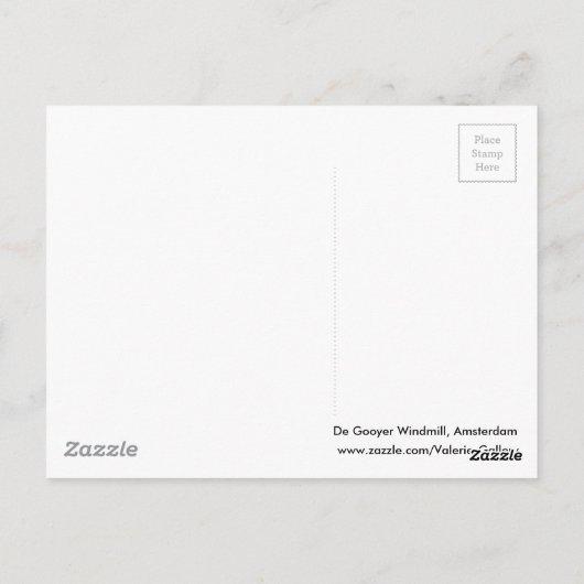 De Gooyer Windmill Amsterdam Postkarte (Rückseite)